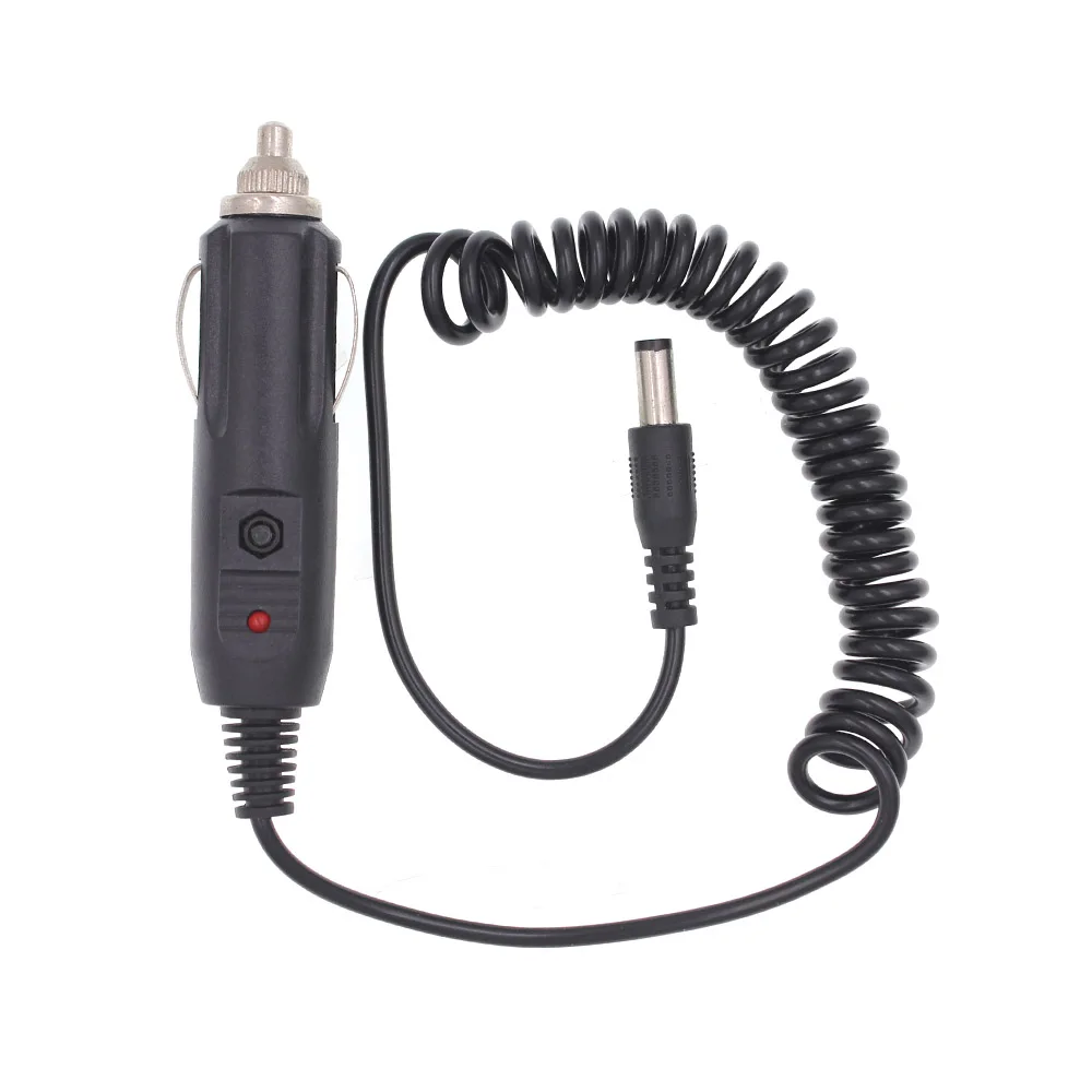 Dc 12v Car Charger Charging Cable Spring Cord Line For Baofeng Two Way ...