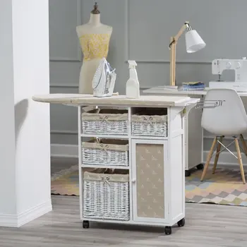Muebles De Hogar De Tabla De Planchar Armario Con Mimbre Cajón - Buy