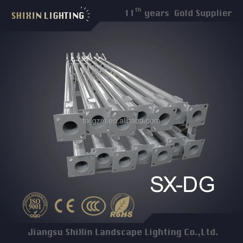 
High praise galvanized steel street lamp post light pole 6m 