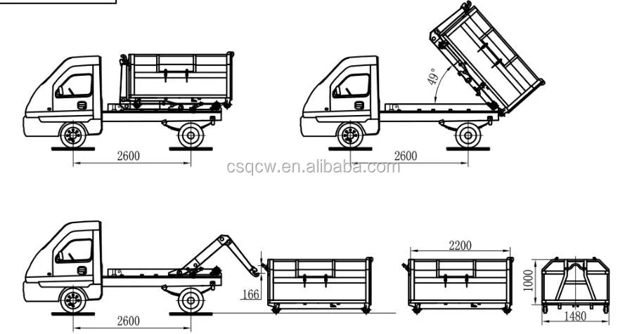 electric mini garbage truck