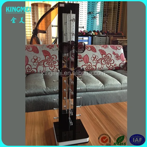 Floor Acrylic Rotating Glasses Display Stand With Led Led Acrylic
