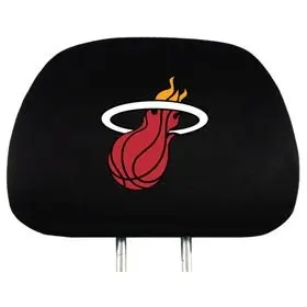 Miami Heat 2-pack Velour Auto Head Rest Covers Cover Basketball PRO
