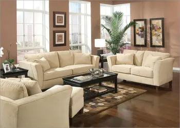 Coaster Park Place Sofa Set In Cream Colored Velvet Sofa Set In Cream Colored Velvet