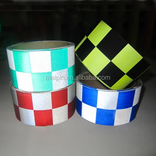 Blue And White Checkered Reflective Tape For Work Uniform Buy
