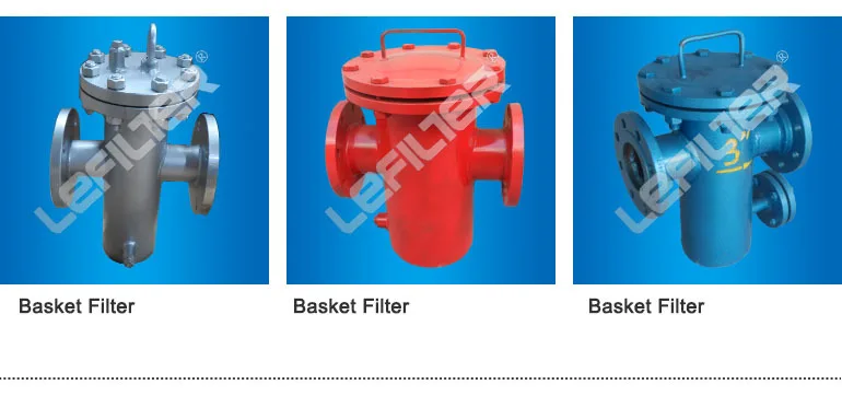 Stainless steel basket strainer oil filter DN150