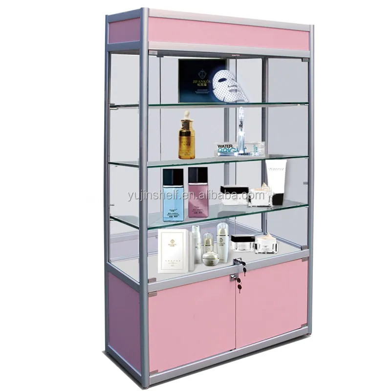 Guangzhou Yujin Shelf Delicate Cosmetic Display Showcase /glass ...