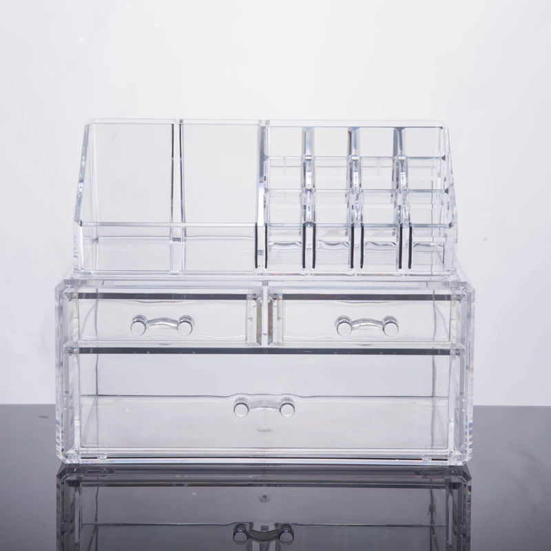 2017 Clear 3 Drawers Acrylic Makeup Cosmetics Acrylic Makeup
