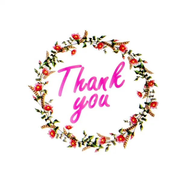 谢谢纸贴纸密封标签定制谢谢标签