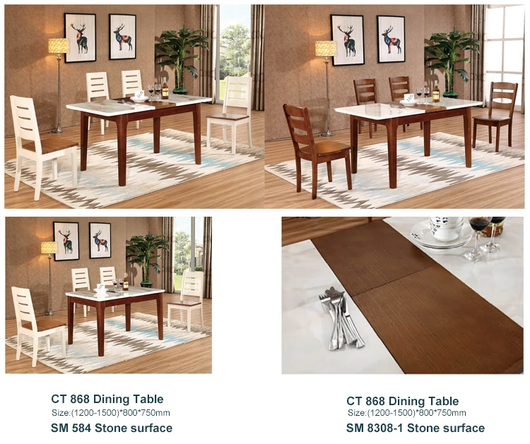 Home furniture modern dining table set dining table with 4 chair