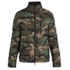 Camouflage-print quilted-down jacket