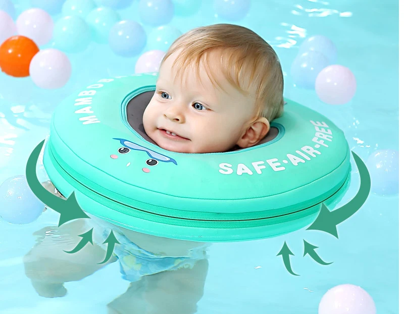 newborn baby swimming float