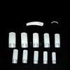 factory price 500pcs stock quantity natural square artificial salon nail art tips half cover false acrylic nail tips
