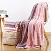 High Quality Cotton Polyester Two-color Wavy Striped Home Student Kids Female Soft Adult Rectangle Bath Towel