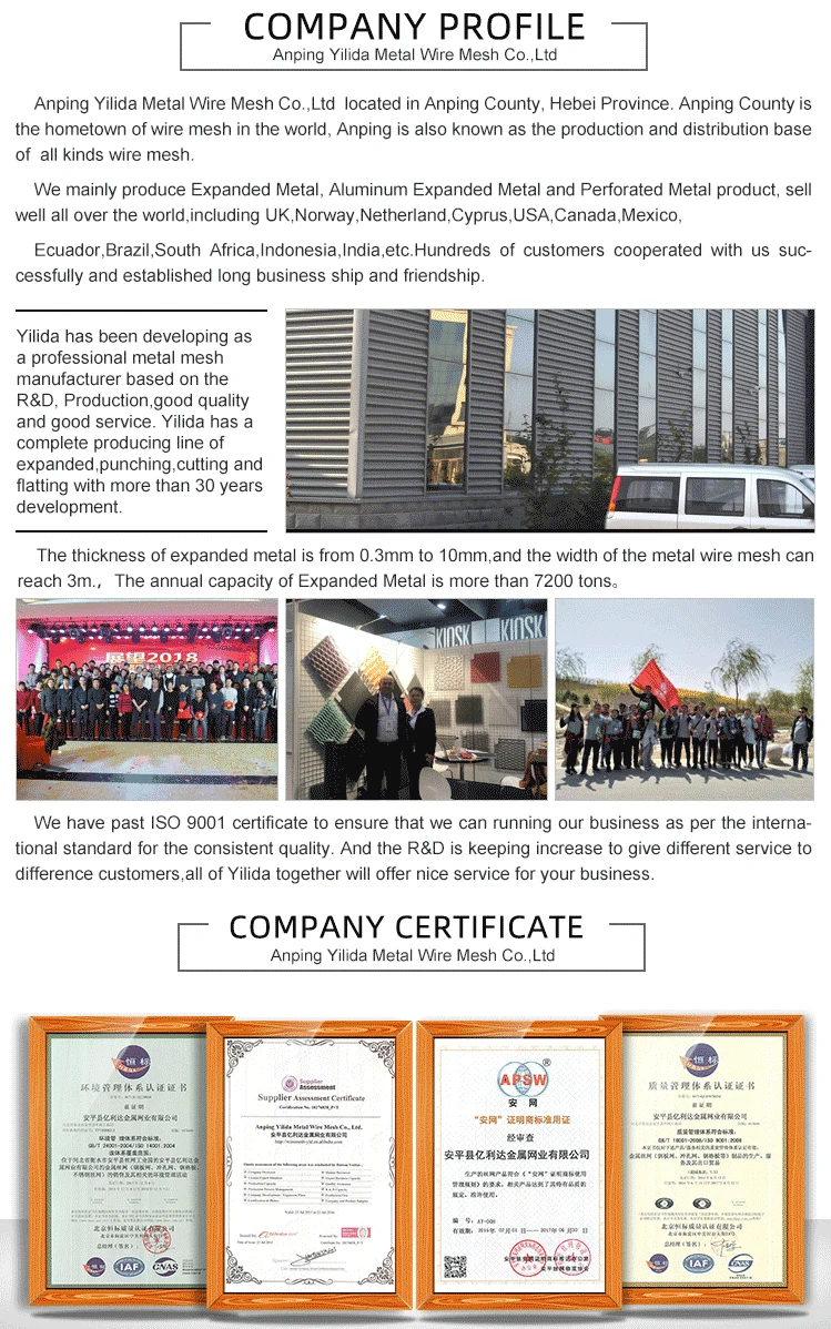 Best price Decorative Aluminum Expanded Metal Exterior Building Facades Wall Cladding 