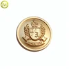 Alloy golden embossed logo button western snap metal button wholesale USA