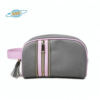 pink leather vanity case