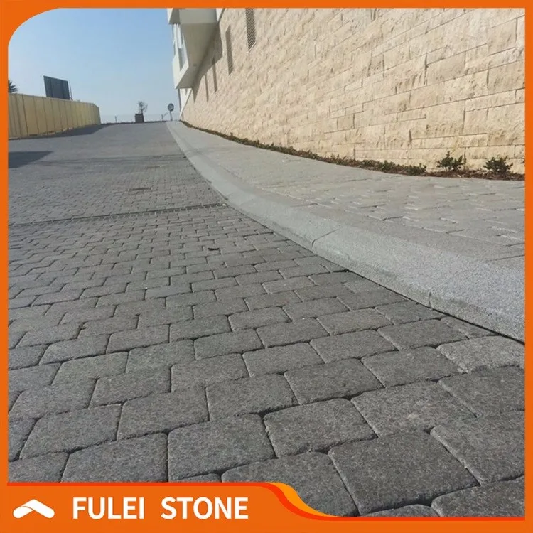 Natural outdoor cheap price flamed black basalt paving stone
