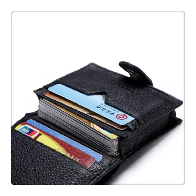 Men Real Leather Business Name Debit Card Holder Id Clutch Pocket Rfid ...