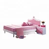 Hot selling bedroom furniture MDF function bed pink color for girls from China Guangdong