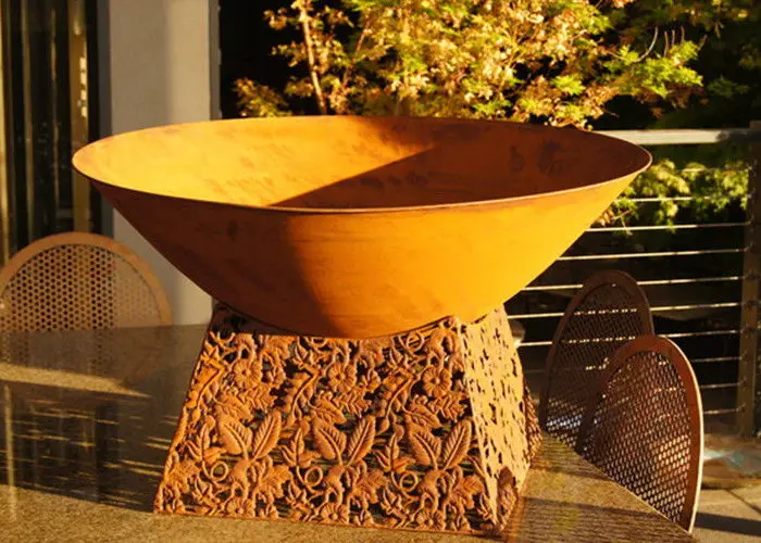 Contemporary Design Big Wood Burning Round Fire Bowl Buy