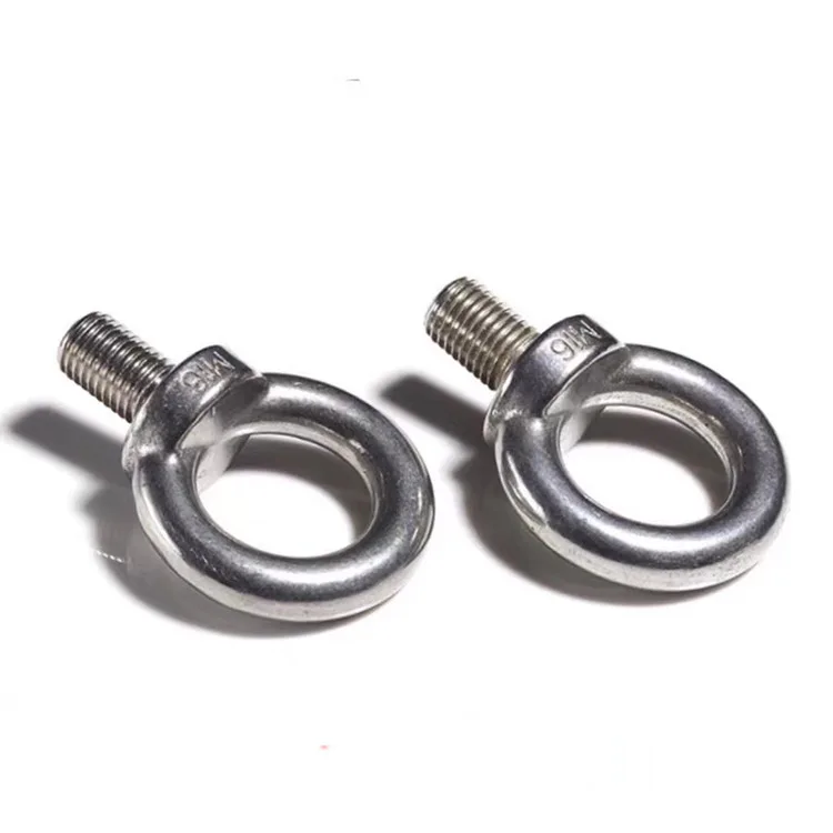 Stock M8 Female Threaded Lifting Ring Eye Bolt Stainless Steel Hook And