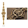 Wall mounted metal aluminum casting balusters curved stair case railing post design