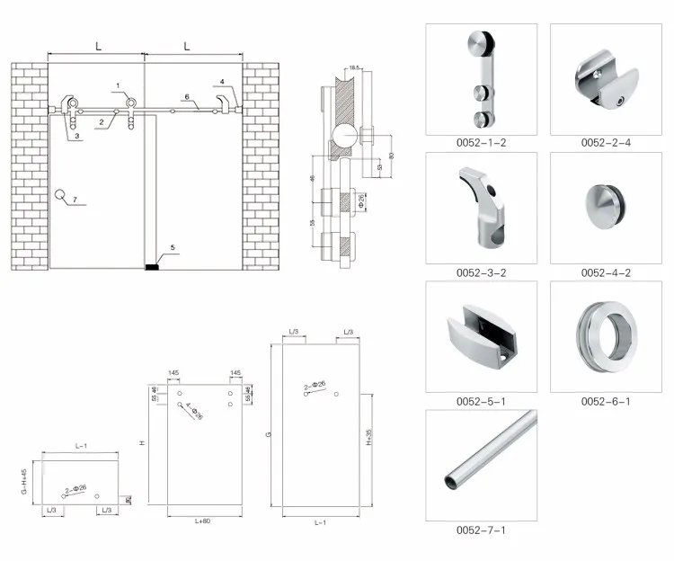 Sva 0052 10mm Frameless Shower Screen Fitting Shower Door Hardware