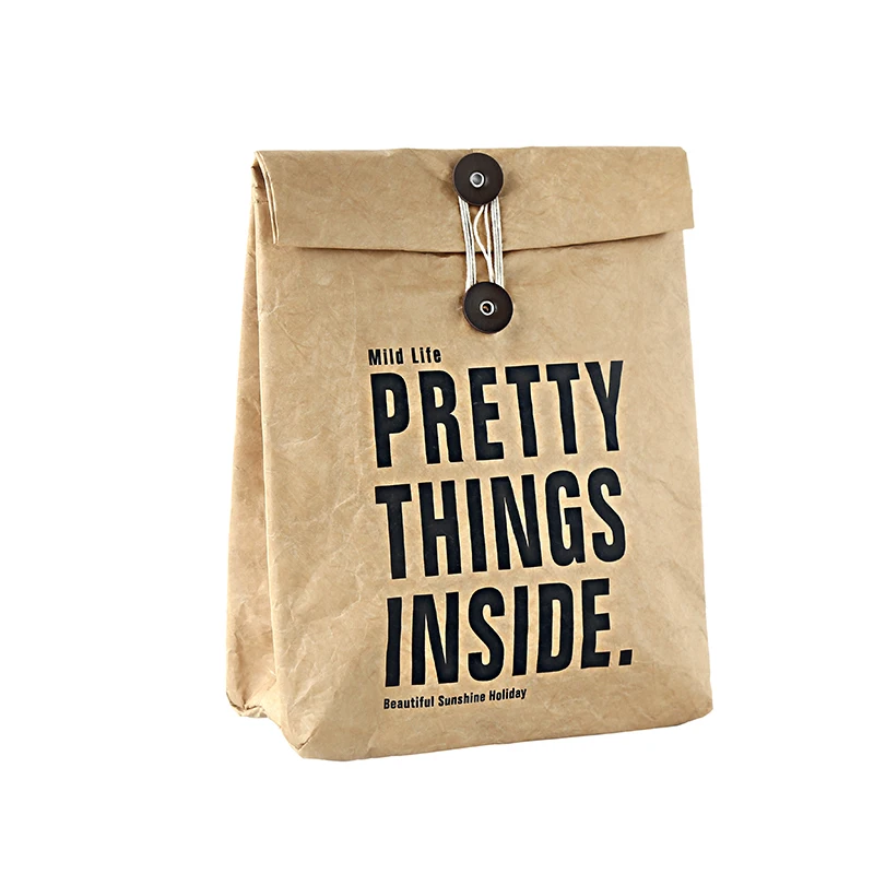 Camping Travel Eco Lunch Bag Dupont Paper Thermal Insulated Reusable Adults Lunch Bag Cool Tyvek