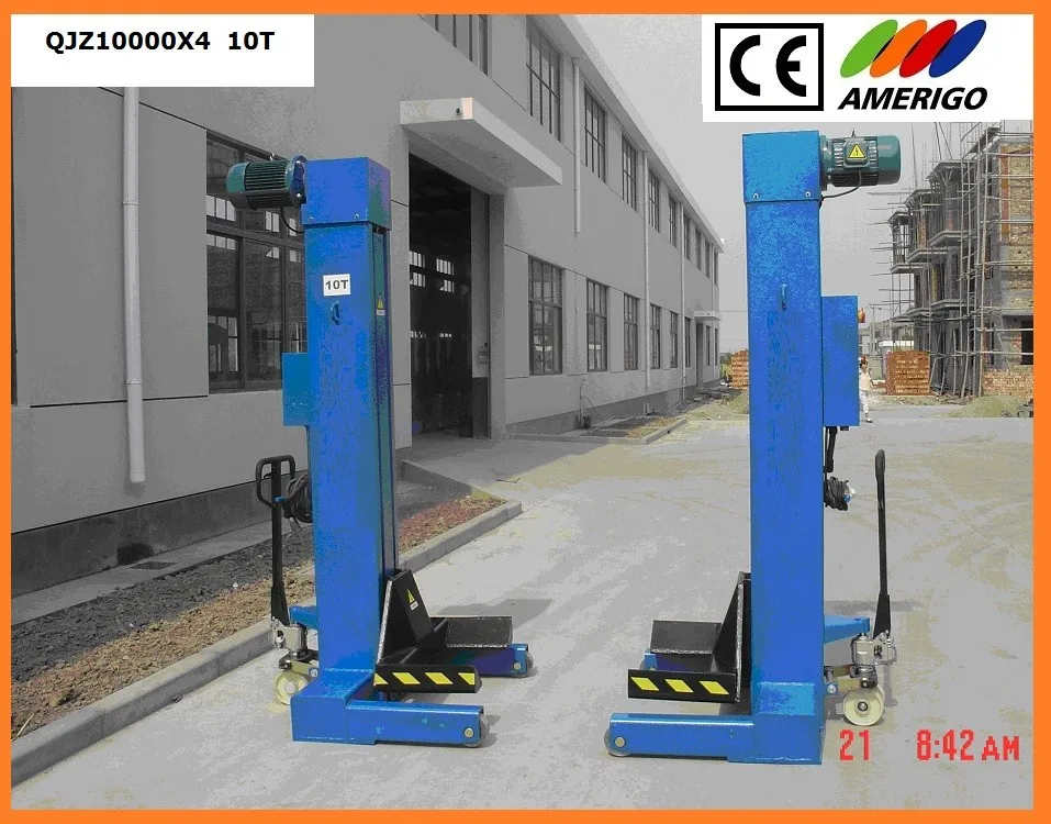 Amerigo Qjz10000 Mobile Column Heavy Duty Truck Wheel Lift,Mechanical