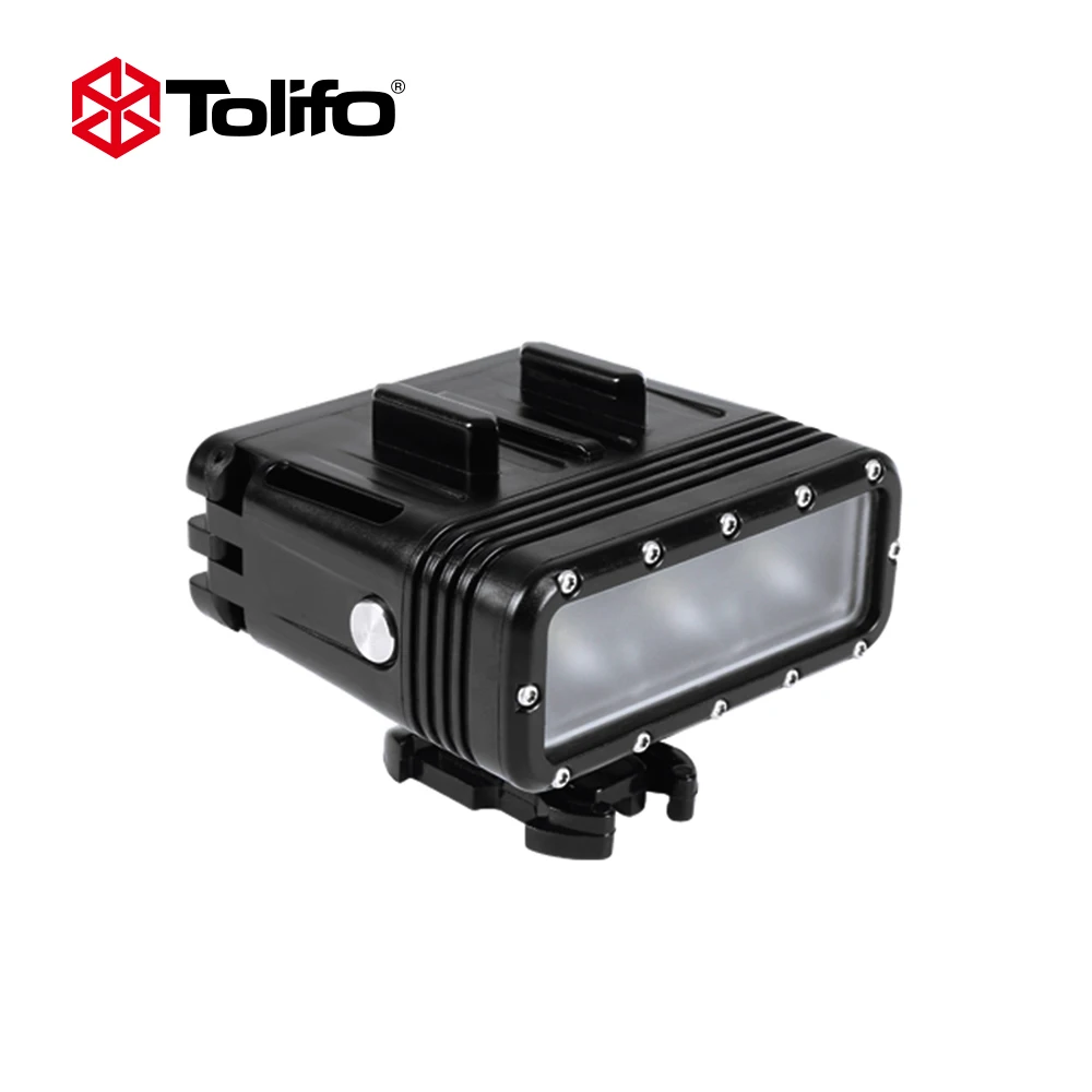 Tolifo HF-0302 2000mAh Dimmable Waterproof Underwater Led Video Light with Built-in Battery Diving Flash Light