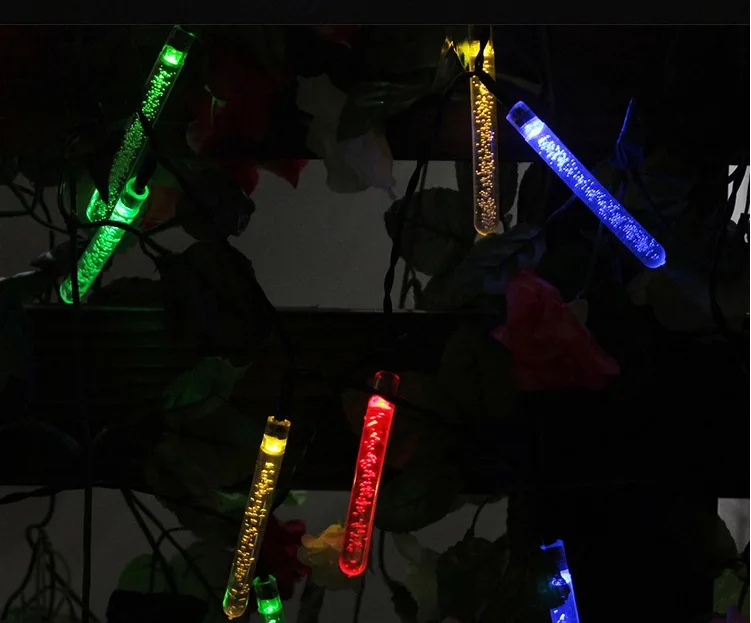 Solar Light String 20LED Ice Cone Waterproof Spring Festival Holiday Garden Decoration Light String