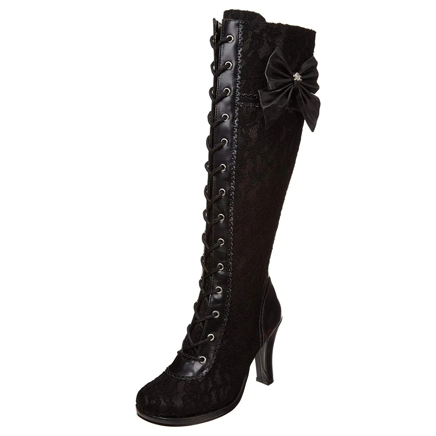 thigh high boots 4 inch heel