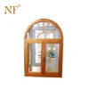 aluminum double glass white color arch window