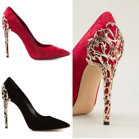 red designer heels
