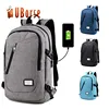 Fashion Black Men Waterproof Travel Rucksack Backpack Schoolbag Custom USB Charging Laptop Backpack