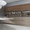 Modern kitchenette cabinet design handleless cafe cabinet