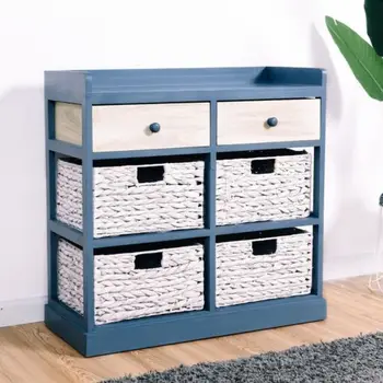 Home Bedroom Furniture Wooden Side Table Storage Cabinet With 2