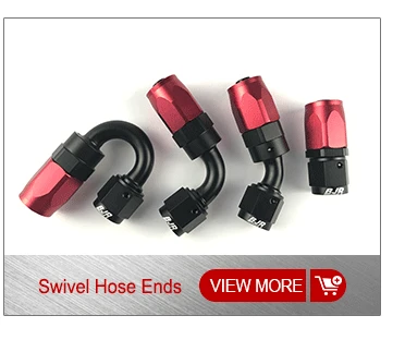 8 AN Fuel Line Hose Fitting 120 Degree AN8 Female to AN8 Hose End One Piece Full Flow Swivel Pipe Connector Red Blue Aluminum