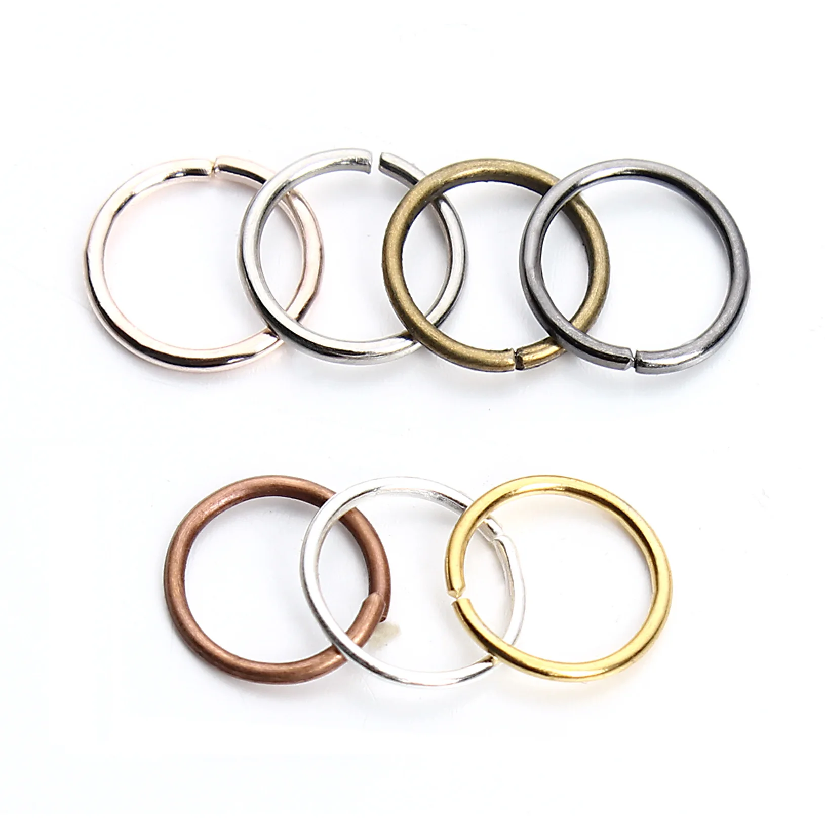 Wholesale Silver/Gold Open Double Split Jump Rings Connectors Makings 7 Sizes 