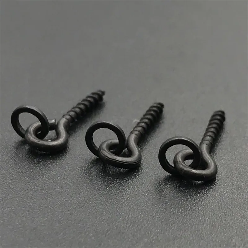 13mm Carp Fishing Swivels Boilies Bait Screw With Round Link Loop Hook