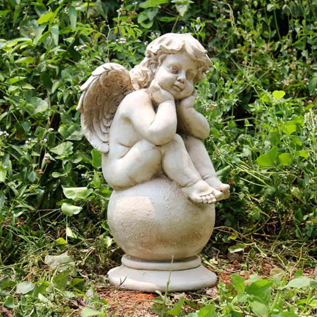 Polyresin Outdoor Angel Statue Garden Decor For Polyresin Outdoor Angel Statue Garden