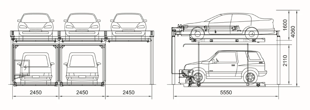 Vertical Horizontal Mechanical Smart Parking Facility by Dayang