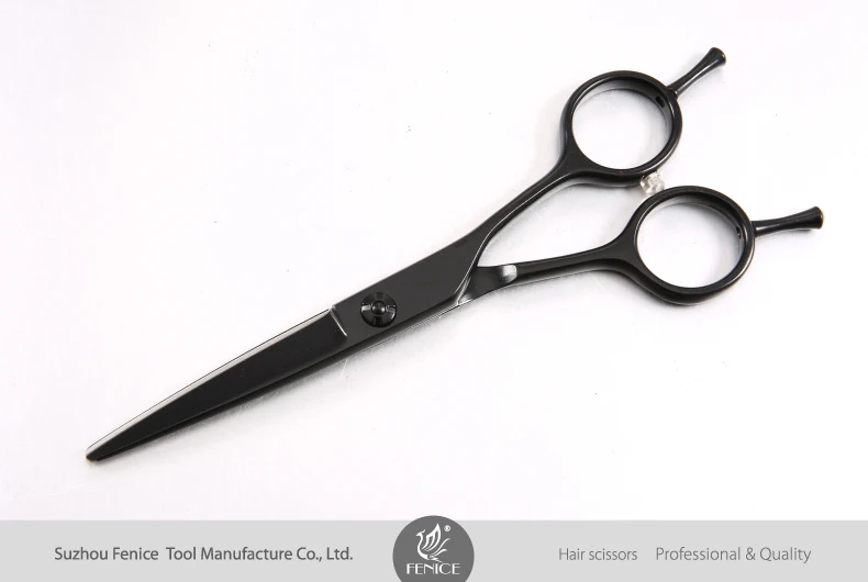Fenice Black Titanium Hair Cutting Scissors Professional Japan 440c Hairdressing Shears