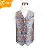 Latest Suit Styles Paisley Pattern Polyester Waist Coat for Mens Business Vest