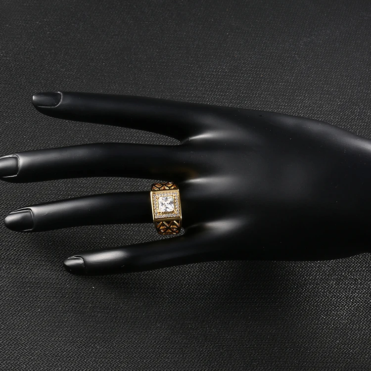 Hot Trending 18k Dubai Wedding Brass Diamond 4 Gram Gold Rings Jewelry