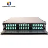 FIber optic rack mount LIU 2U sliding panel with a smoked plexi glass hinged front door