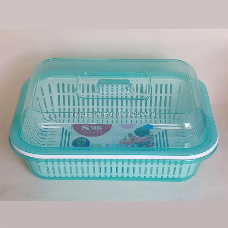 Large Rectangular Plastic Colander Sink With Lid And Tray Buy