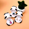 cute velvet panda earring small box packaging