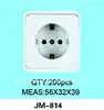 Yiwu No.1 double wall socket male electrical wall socket JM-814