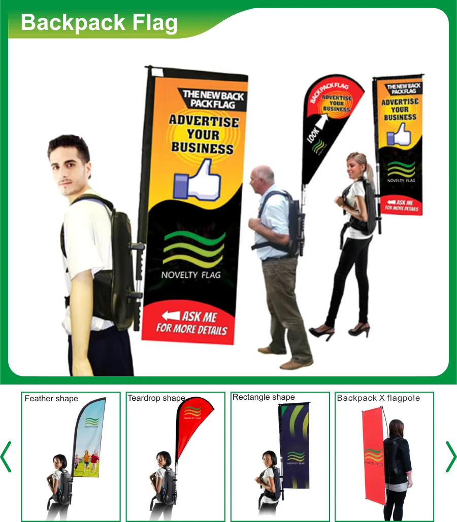 Wholesale Collapsible Package Advertising Backpack Banner Buy X